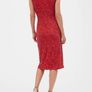 Faux Wrap Red Floral dress Image 6