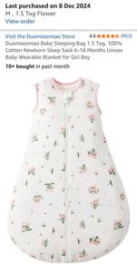Baby Sleeping Bag / Sleepsack 1.5tog - 6-18 months size