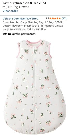 Baby Sleeping Bag / Sleepsack 1.5tog - 6-18 months size