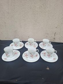 6 floral china cups and saucers postage possible