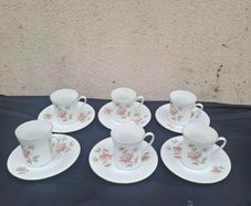 6 floral china cups and saucers postage possible