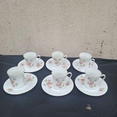 6 floral china cups and saucers postage possible