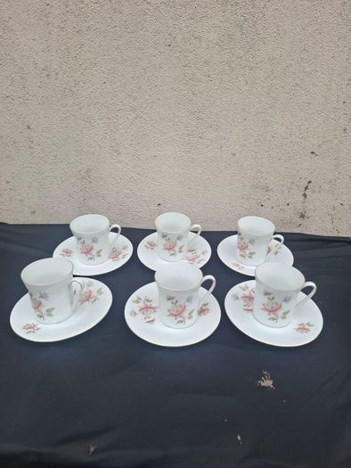 6 floral china cups and saucers postage possible