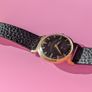 Oris mens vintage watch black gilt dial Image 3