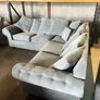 Grey corner sofa couch set Image 5