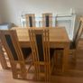 solid oak table and 6 chairs. Image 3
