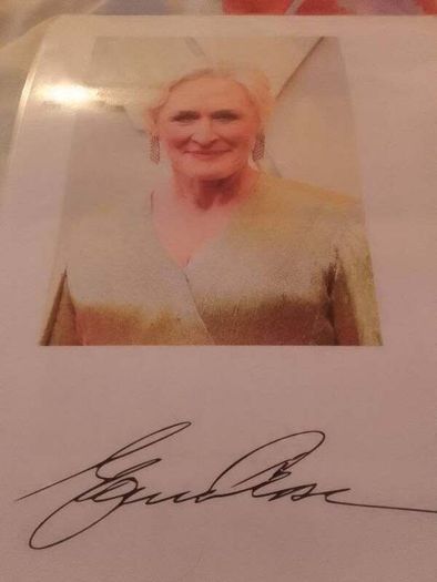 Glenn Close signed photograph