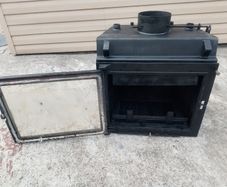 Insert Stove with big Glass Door 'Kratki'