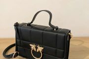 Black Quilted Top Handle Cross Body Bag - BRAND NEW
