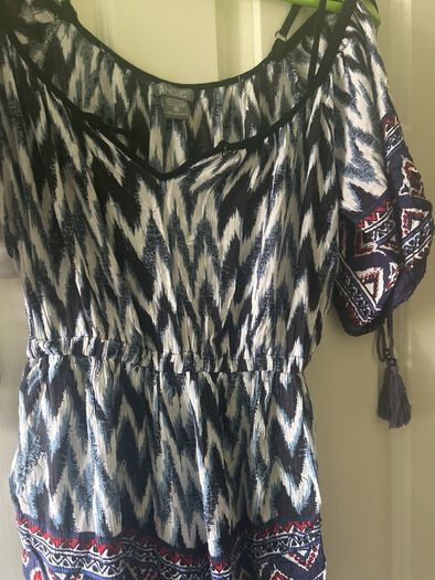 Angie colouful jersey playsuit