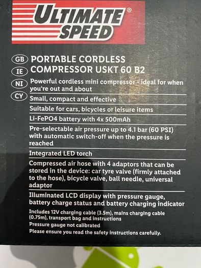 Portable compressor with flashlight