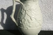 An antique Parian-bisque jug with moulded oak leaves &amp; acrons pattern (c.1870)
