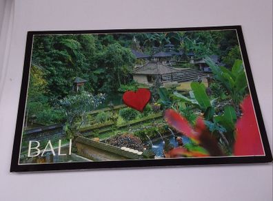 Bali Postcard - Sebatu Public Bath , Sebatu Temple , Island of Bali - 1989