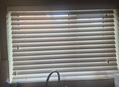 Wooden Ventian blind