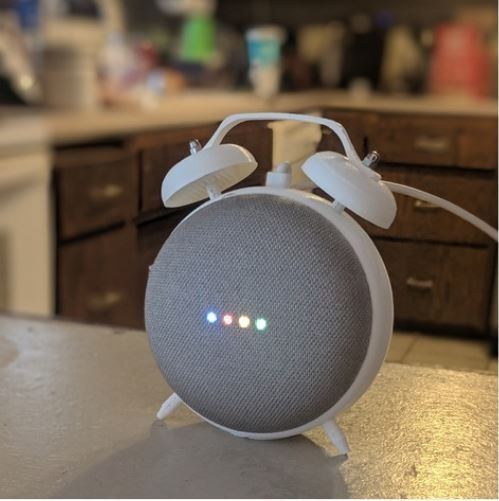 Google Home Mini retro clock stand