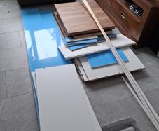 Ikea Kitchen shelves and left over parts/shelves/counter top.