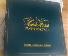 Trivial Pursuit 1983 Genius edition,,now vintage all pieces present selling on eBay for 120 sterling bargain at 40 euro