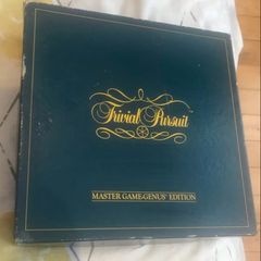 Trivial Pursuit 1983 Genius edition,,now vintage all pieces present selling on eBay for 120 sterling bargain at 40 euro