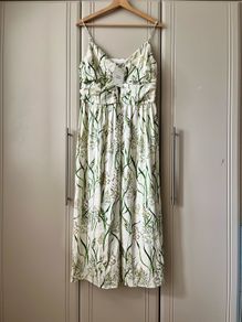 H&M linen mix dress (14) new