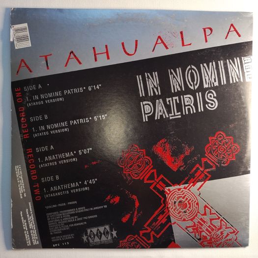 Atahualpa - In Nomine Patris + ANATHEMA! - DFC Records - PROG Trance GEM! Collectable UNPLAYED!