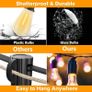 120FT Festoon Lights Outdoor, Garden Patio String Lights Mains Powered, 2200K Warm White, ST38 Waterproof LED String Lights with 62 Plastic Vintage Bulbs for Backyard Party Wedding Image 3