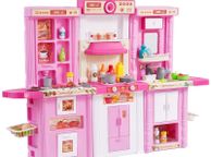main image for ad Kitchen Playset Kids Pretend Cooking Play Toy 74 Piece Accessories