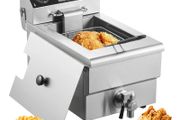 Commercial Deep Fryer, 3000W Electric Countertop Fryer with Basket, 11.6Qt / 11L Stainless Steel Single Oil Fryer with Time &amp; Temp Control, Overheat Protection, for Kitchen Restaurant Use