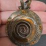 Copper pendant with orange crystals Image 3