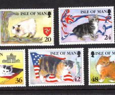 1996 Isle of Man Manx Cats Commemorative Stamps Mint Never Hinged (MNH)