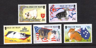 1996 Isle of Man Manx Cats Commemorative Stamps Mint Never Hinged (MNH)