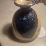 MUCROS Pottery Bud Vase with Bird/Rooster Blue Drip Glazed Ireland Stamped Image 5