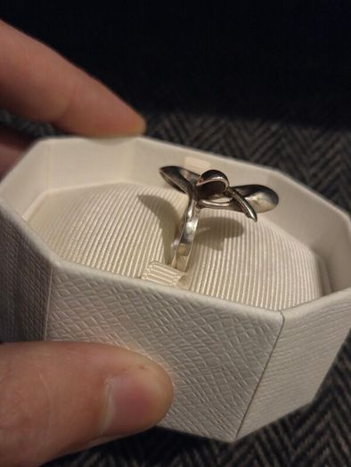 925 Sterling Silver Modernist Ring - Size 6/M