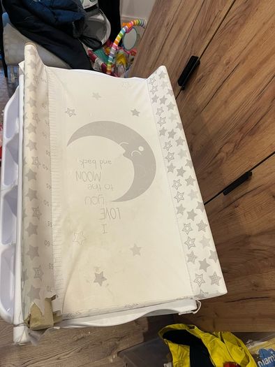 changing table and bath