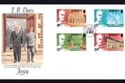 1985 Jersey Thomas B. Davis Commemorative Stamps First Day Cover (FDC)