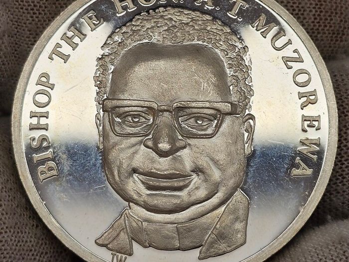 Zimbabwe Rhodesia 1979 Bishop Muzorewa First Prime Minister 999.9 Silver 40 Grams