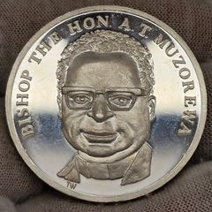 Zimbabwe Rhodesia 1979 Bishop Muzorewa First Prime Minister 999.9 Silver 40 Grams
