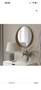 STOCkHOLM walnut veneer mirror 60 cm