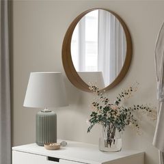 STOCkHOLM walnut veneer mirror 60 cm