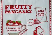Vintage Tea Towel - Fruity Pancake recipe