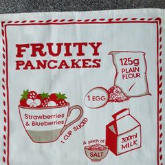 Vintage Tea Towel - Fruity Pancake recipe