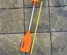 Emergency Telescopic Paddle & Boat Hook Combo (Hi-Vis Orange) for RIB or small boat.