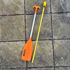 Emergency Telescopic Paddle & Boat Hook Combo (Hi-Vis Orange) for RIB or small boat.