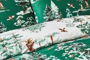 Woodland Christmas Duvet Set King Size Reversible