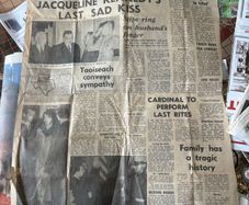 1963 JFK Assassination Newspaper Page President Kennedy Assassinated Irish Newspaper Memorabilia