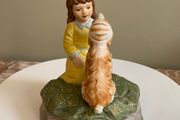 Christopher Wren Childsplay Figurine Girl with a Dog, Fine China