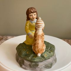 Christopher Wren Childsplay Figurine Girl with a Dog, Fine China