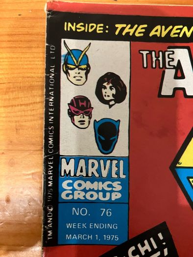 Comic: 'The Avengers Featuring Iron Fist' no.  76 / 1975