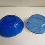 Two Blue Pressed Glass and Molded Glass Nibbles Dishes for Sale as a Pair, in Excellent Condition. Image 3