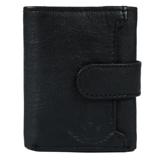 Genuine Leather Pop-Up Card Holder Wallet RFID Blocking Slim Credit Card Case