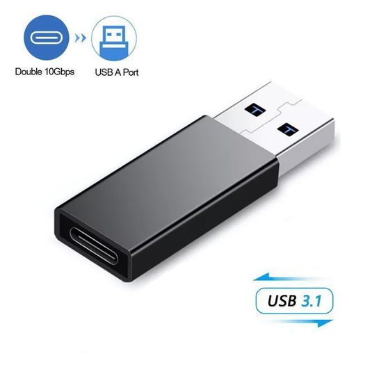 Aluminum Alloy USB 3.1 Gen 2 (10 Gbps) Type-C (Female) to Type-A (Male) Adapter Convertor (Brand New/Warranty)